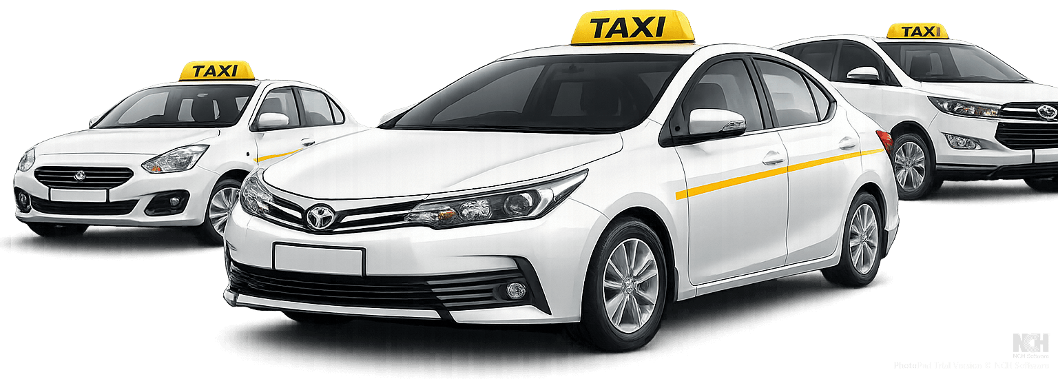 White Toyota Innova taxi